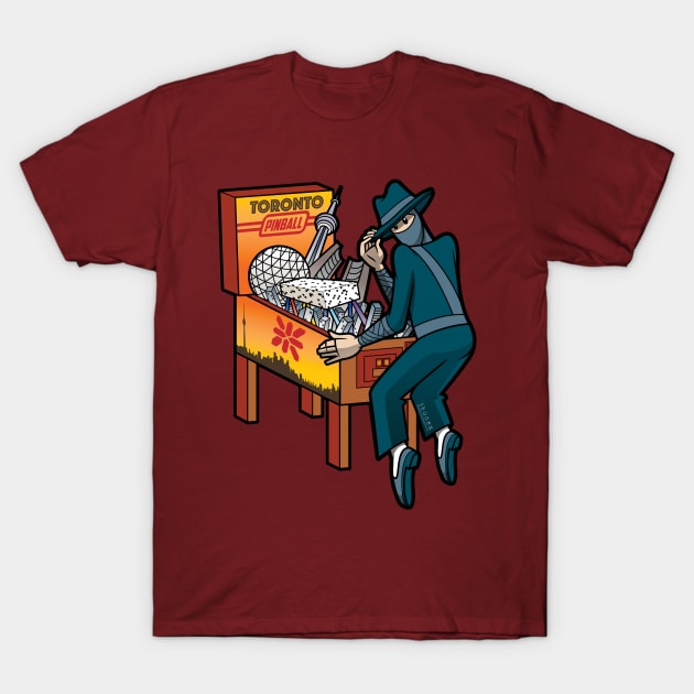 Pinball Ninja T-Shirt by urban_ninja